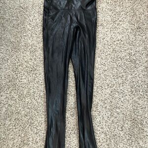 SPANX Black Faux Leather Leggings
